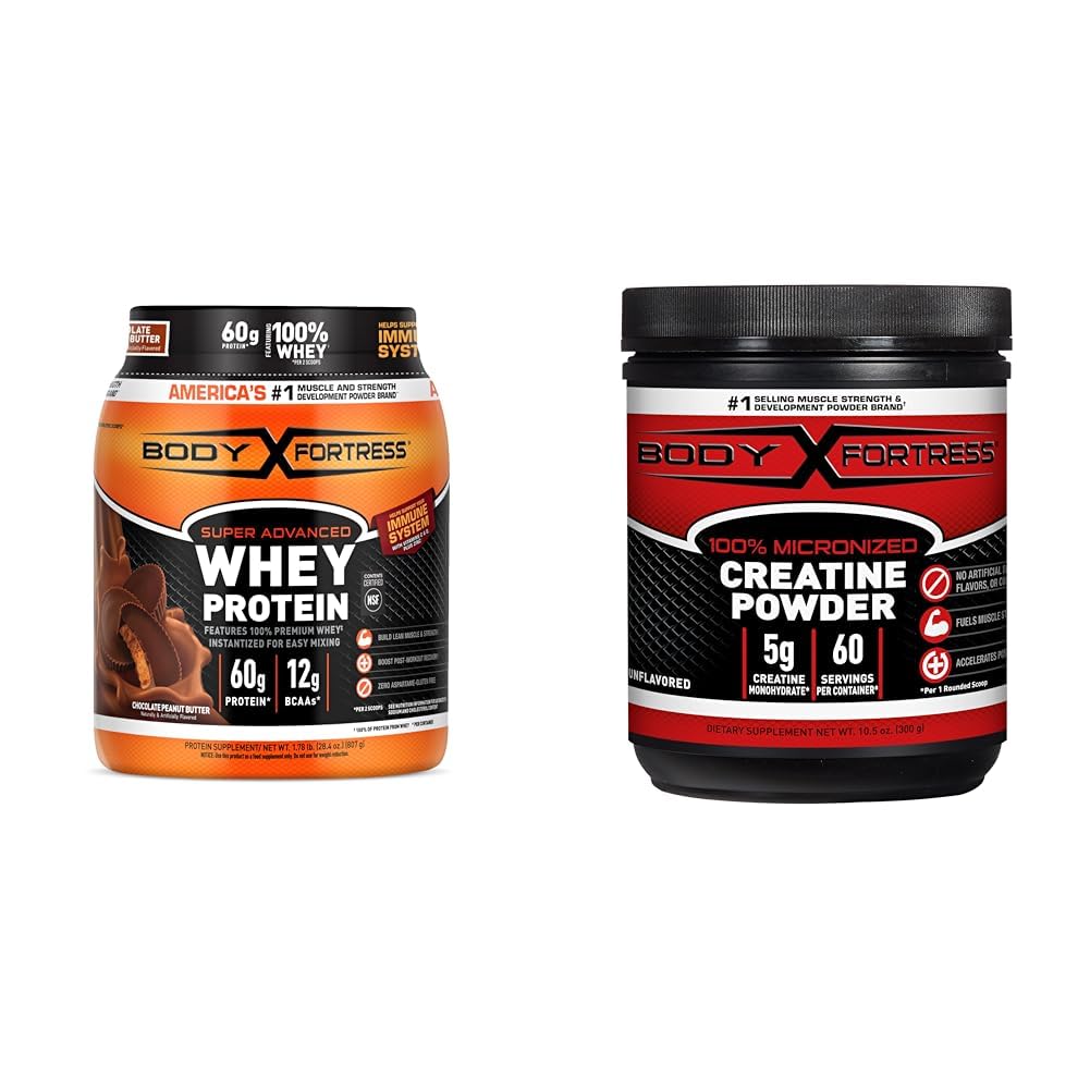 Body Fortress Super Advanced Whey Protein Powder, Strawberry, 1.78 lbs