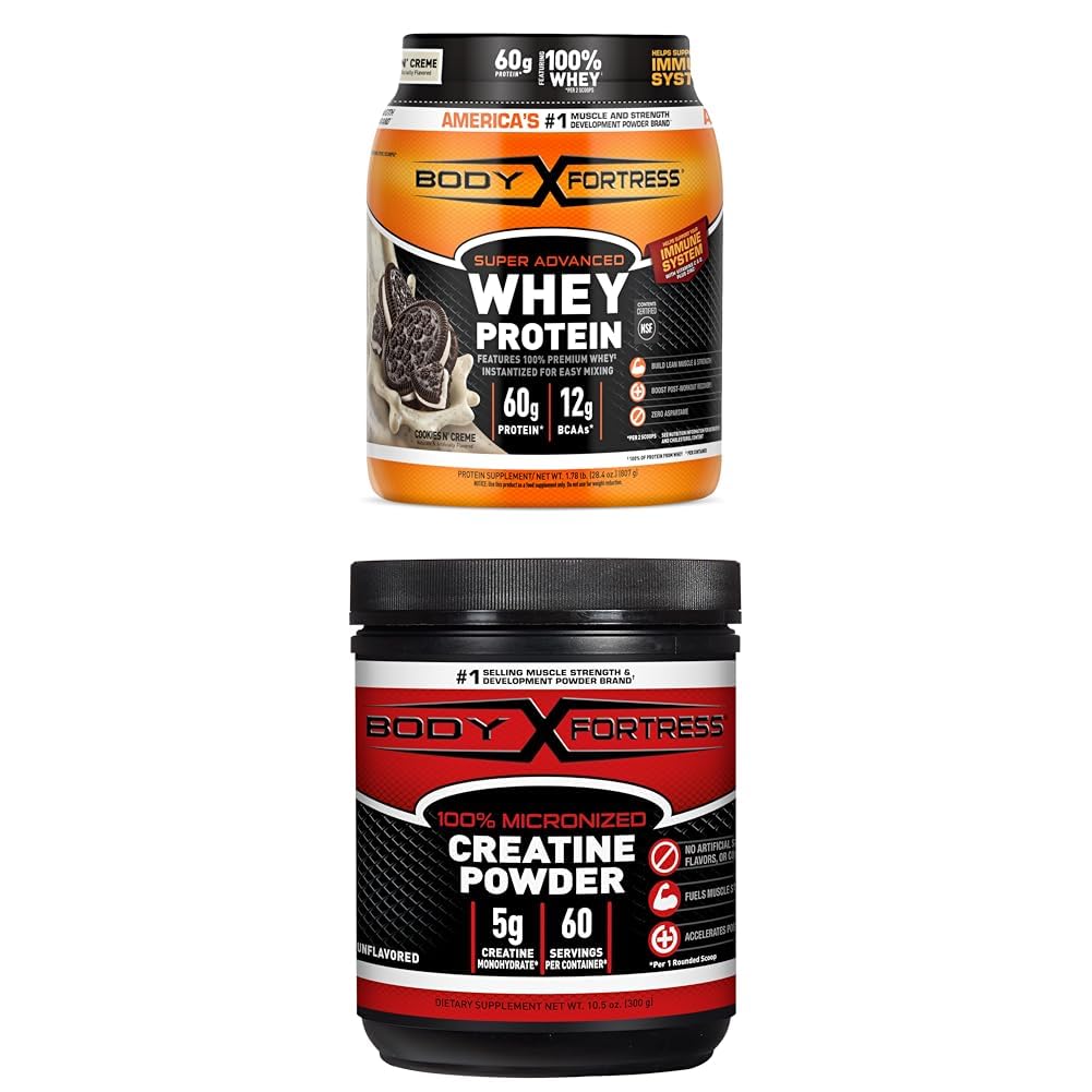 Body Fortress Super Advanced Whey Protein Powder, Strawberry, 1.78 lbs