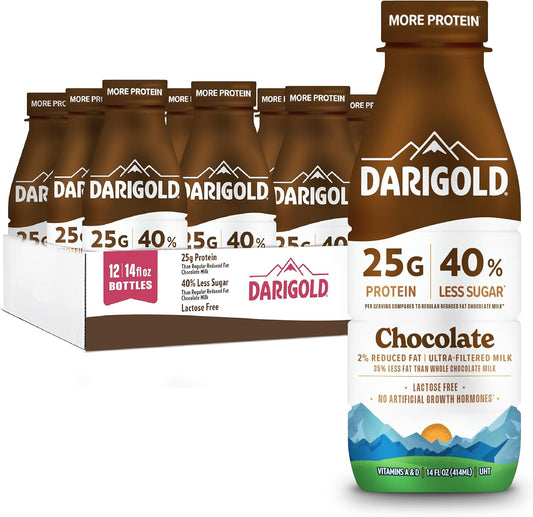 Darigold FIT High Protein Shelf Stable Chocolate Milk (14oz, 12ct)
