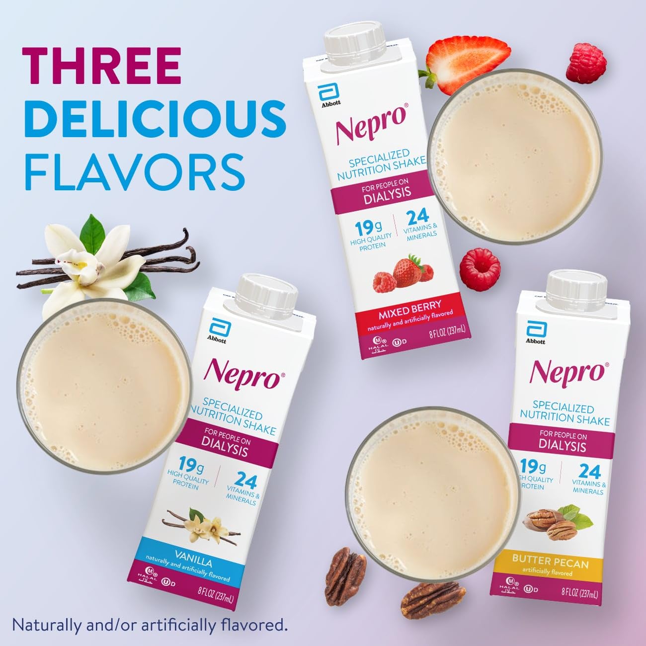 Nepro Renal Nutrition Shake for People on Dialysis, Mixed Berry, 24ct