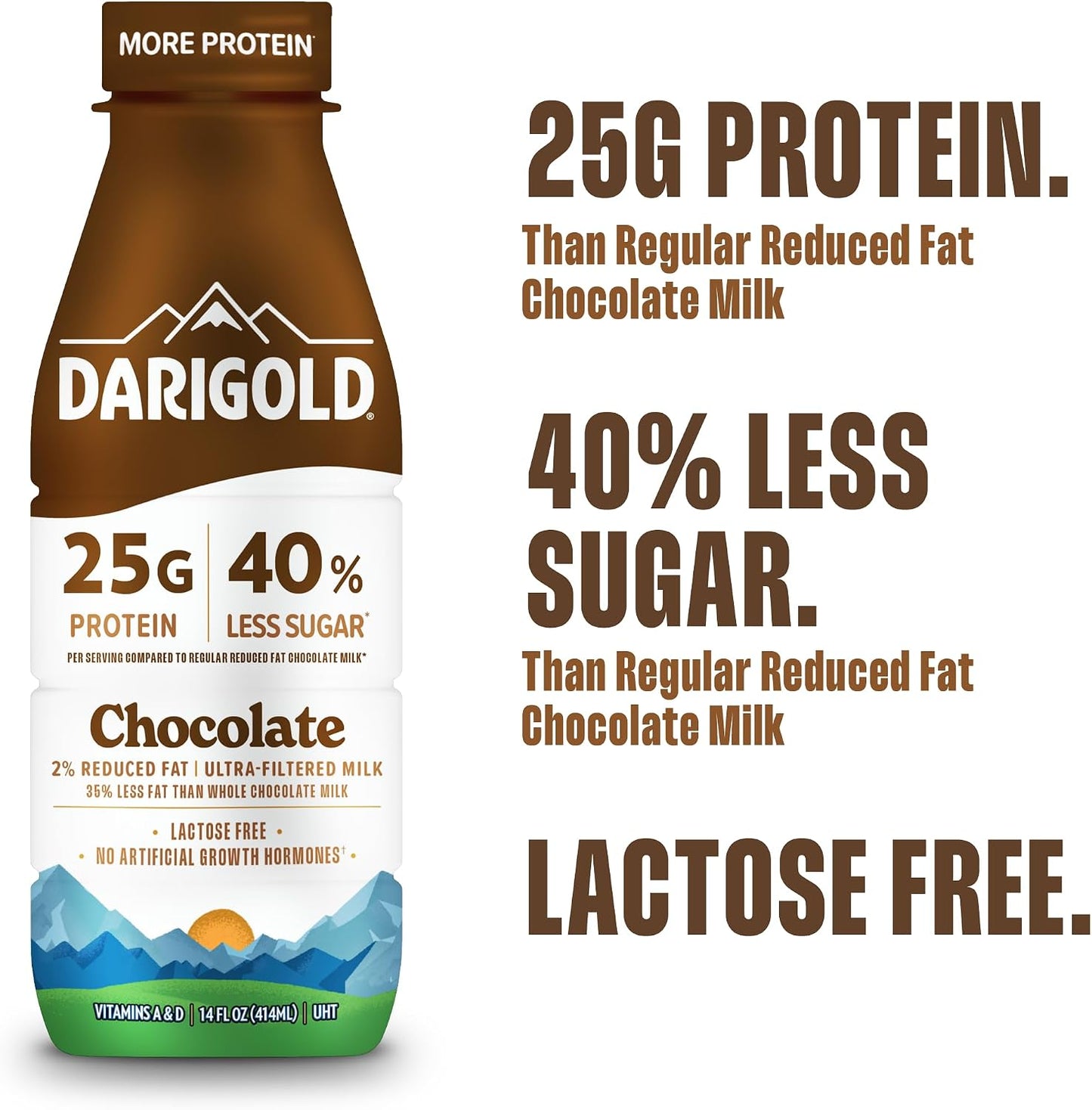 Darigold FIT High Protein Shelf Stable Chocolate Milk (14oz, 12ct)