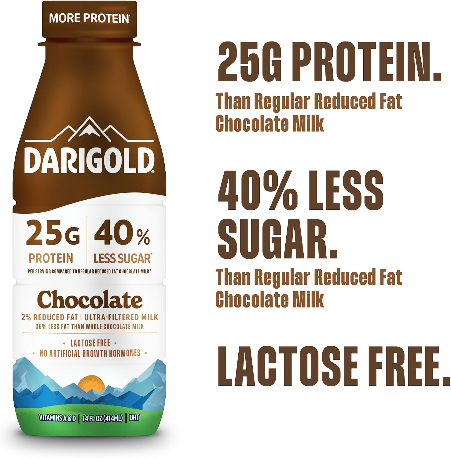 Darigold FIT High Protein Shelf Stable Chocolate Milk (14oz, 12ct)