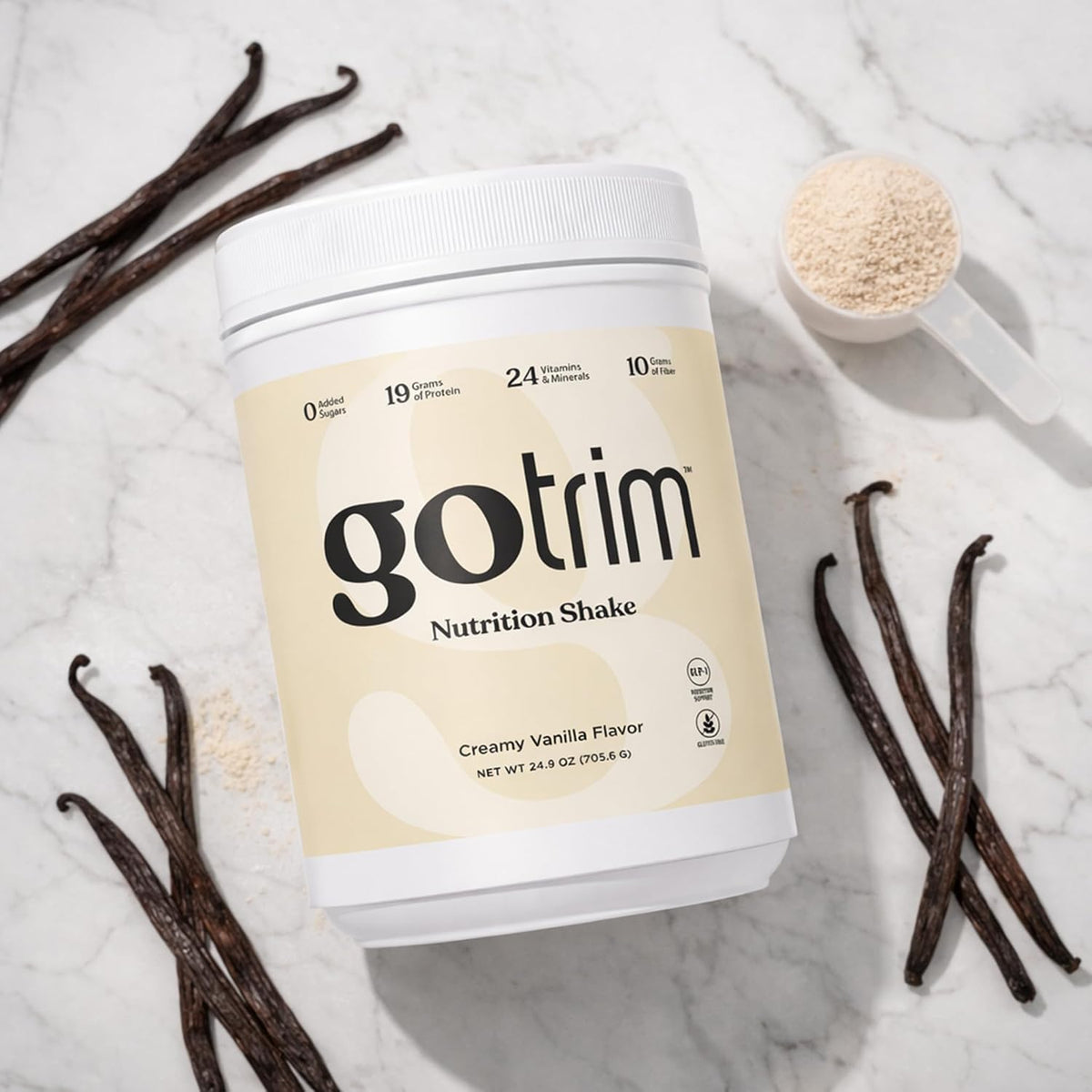 GoTrim Vanilla Protein Shake, Meal Replacement, 19g Protein, 14 Servings