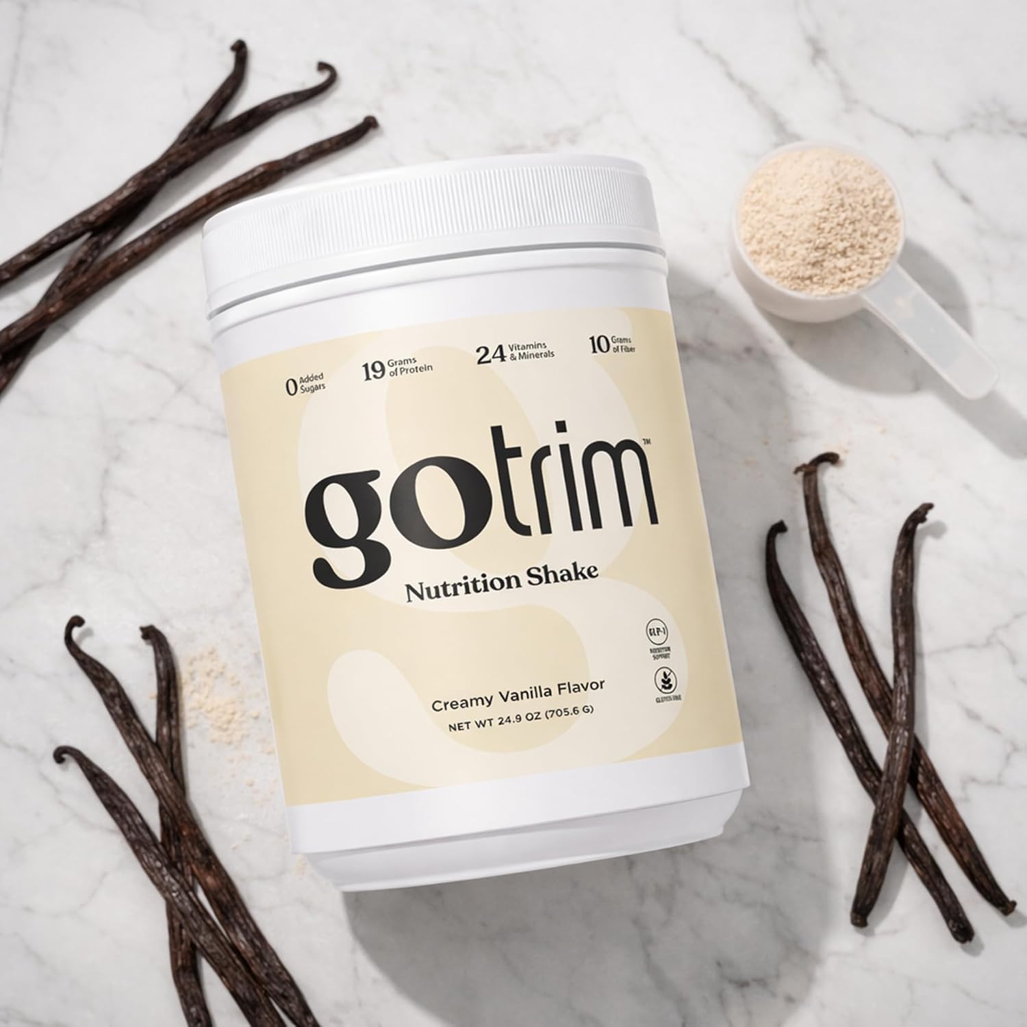 GoTrim Vanilla Protein Shake, Meal Replacement, 19g Protein, 14 Servings