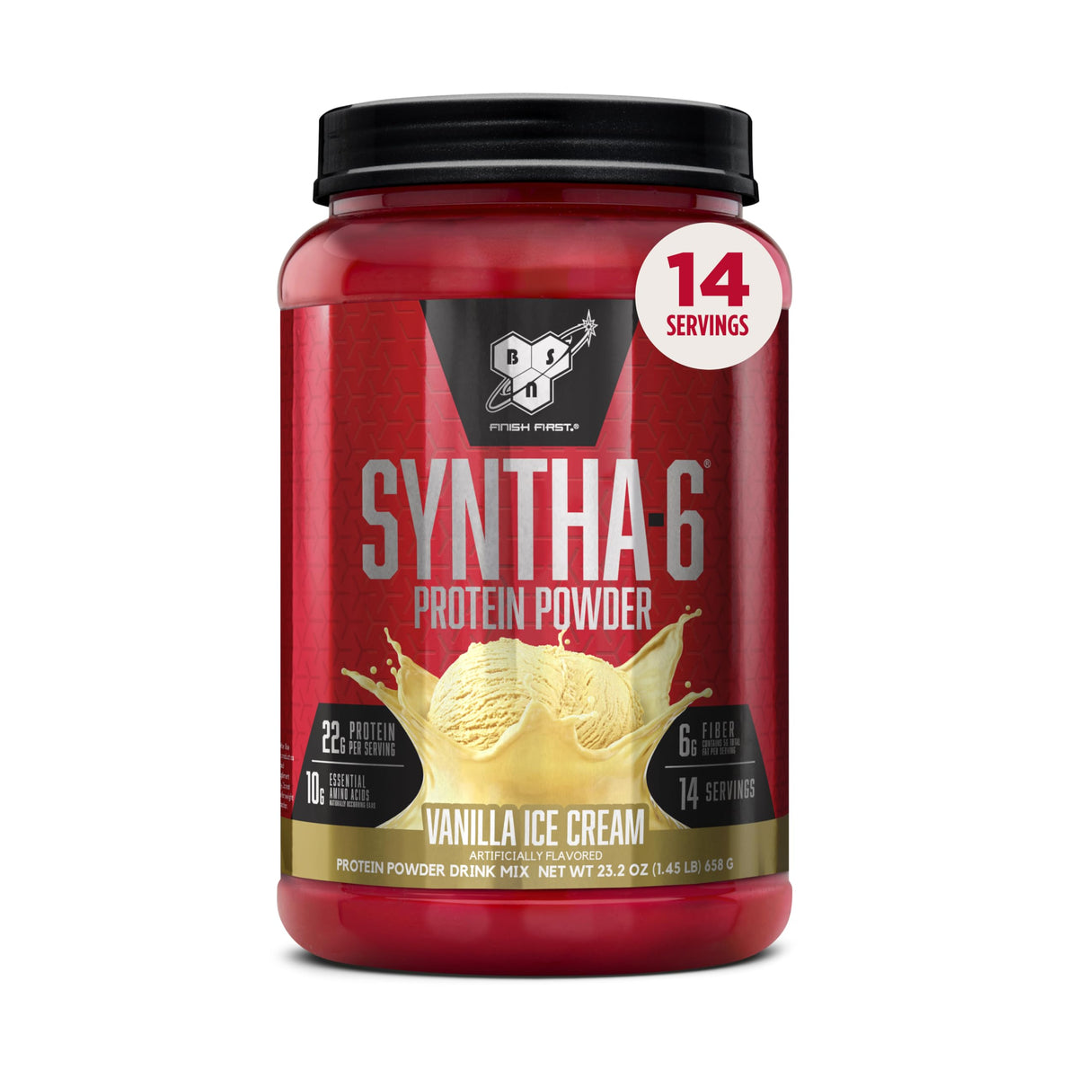 BSN SYNTHA-6 Premium Protein Powder, Vanilla Ice Cream, 28 Servings