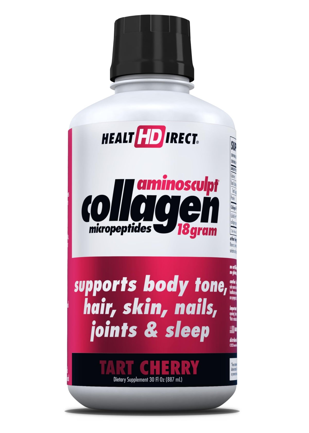 HEALTH DIRECT AminoSculpt Sugar-Free Liquid Collagen, Tart Cherry, 15 oz