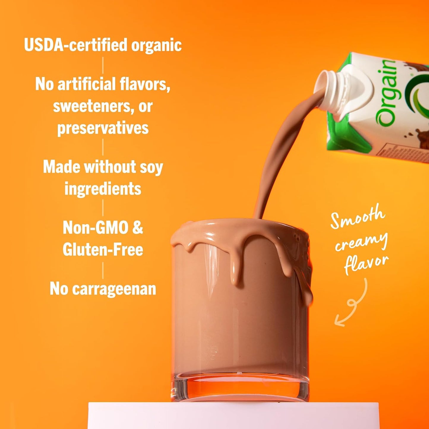 ORGAIN Organic Creamy Chocolate Fudge Shake 12 Pack, 11 FZ
