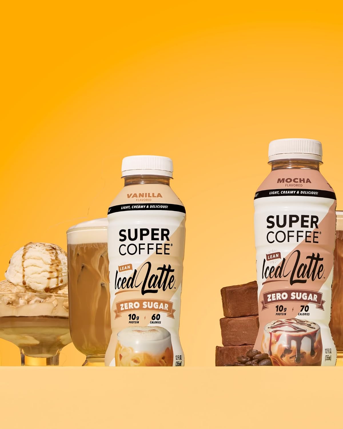 Super Coffee, Ready To Drink Iced Coffee, Vanilla Latte (12 Ounce Bottles, Pack of 12) - Low Net Carbs, No Added Sugar, Keto Friendly, 10g of Protein, Low Calorie, Protein Coffee