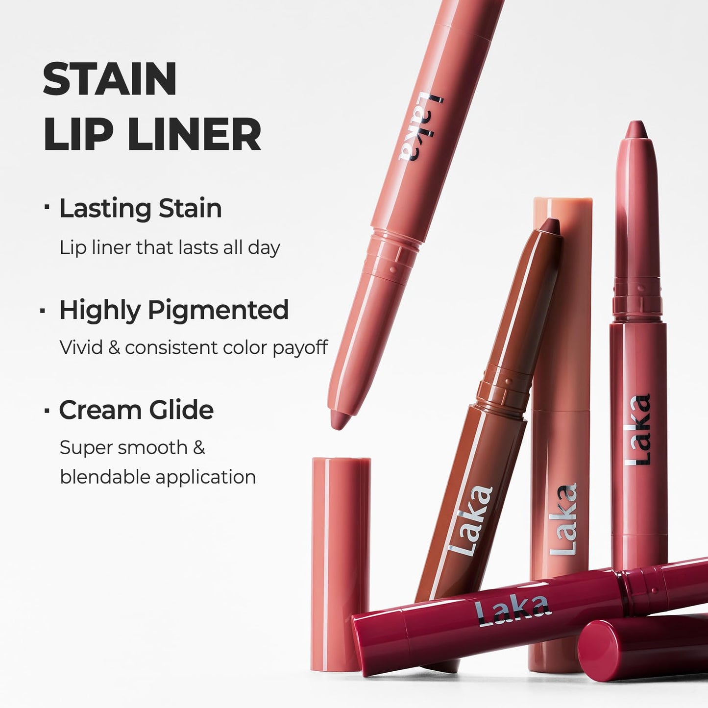 Laka Soothing Prep Lip Mask + Stain Lip Liner #07 Espresso Temper + Devil Lip #809 Burnt, Peel-off Lip Mask & Long Lasting Vivid Color