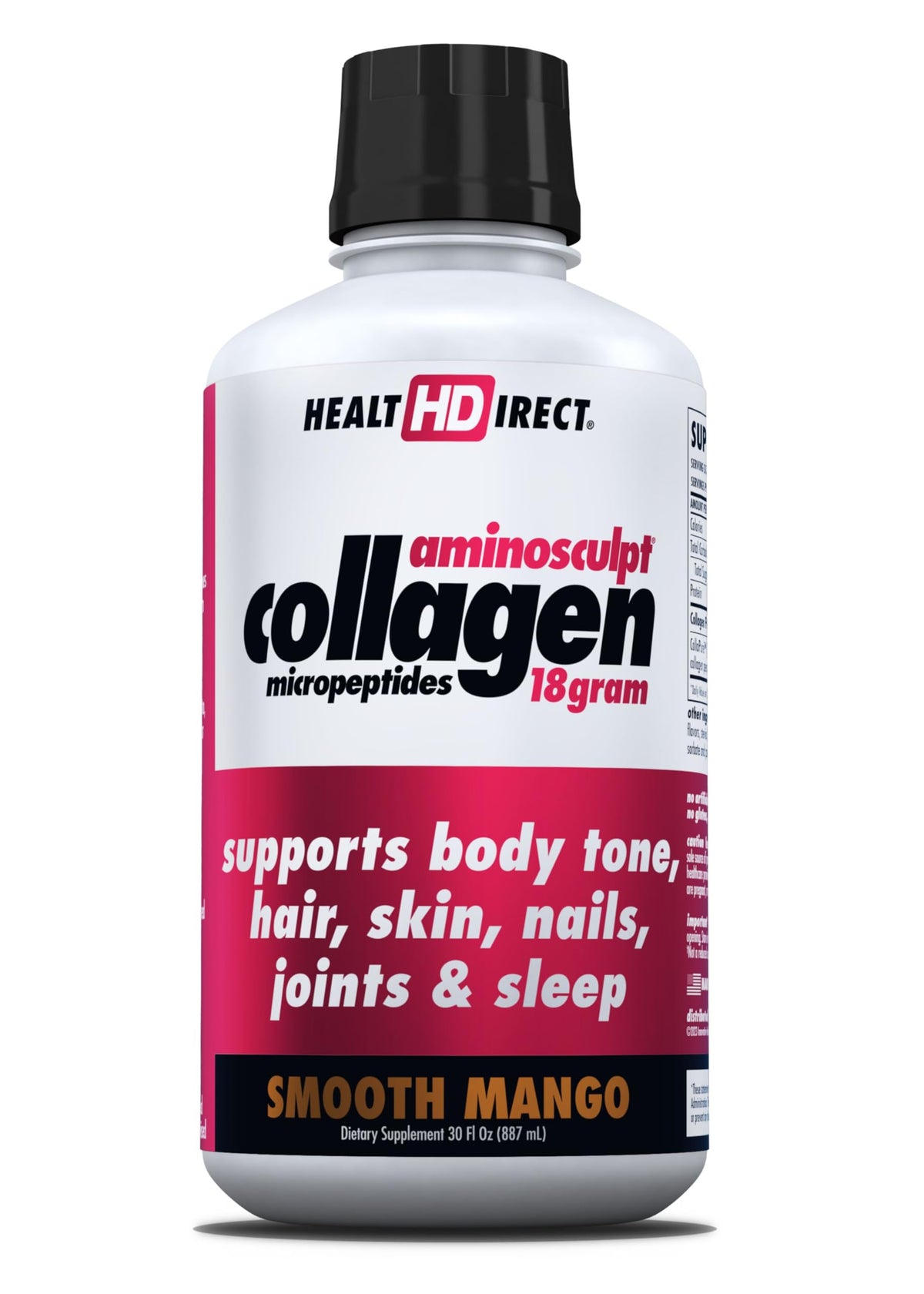 HEALTH DIRECT AminoSculpt Sugar-Free Liquid Collagen, Tart Cherry, 15 oz