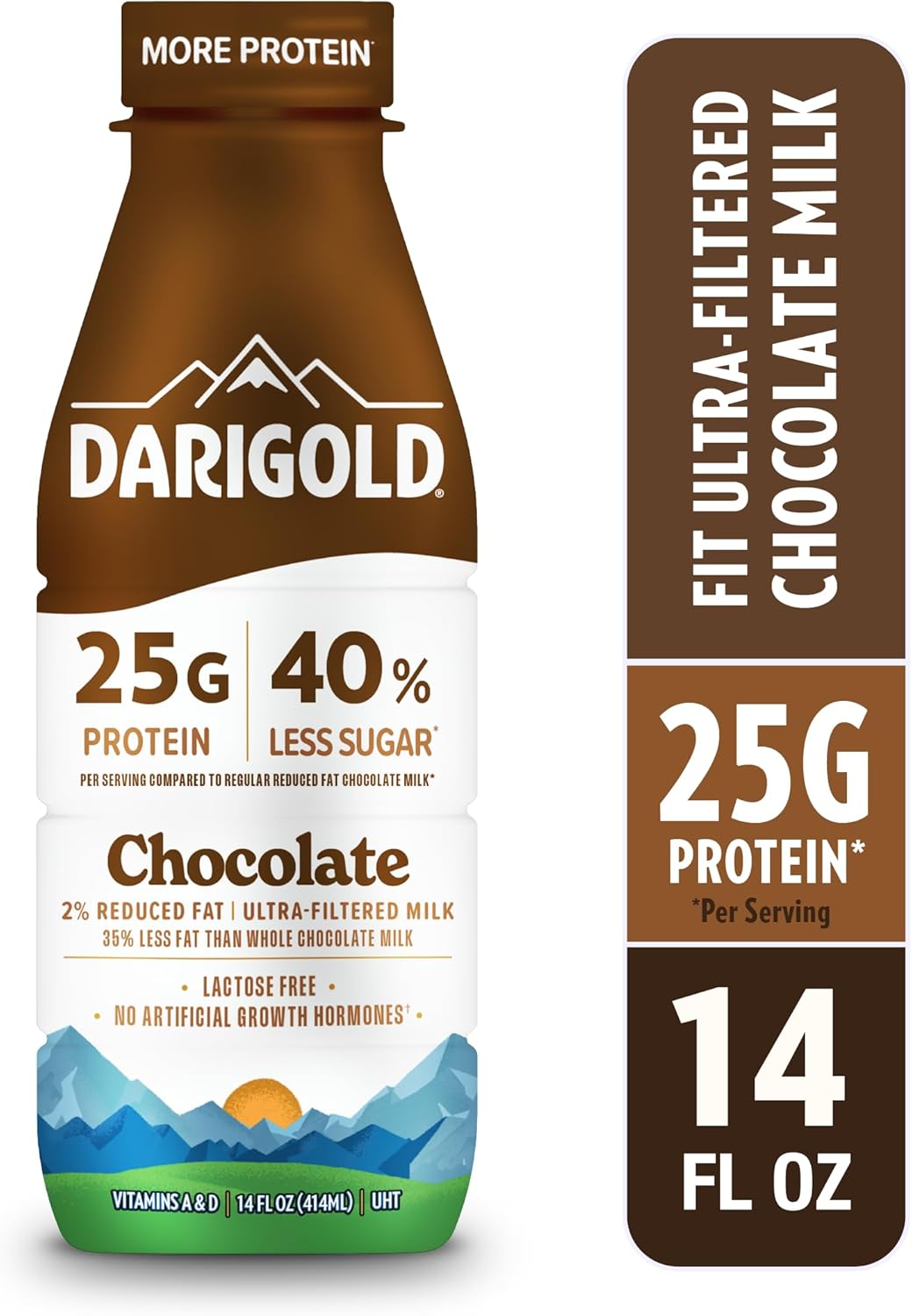 Darigold FIT High Protein Shelf Stable Chocolate Milk (14oz, 12ct)