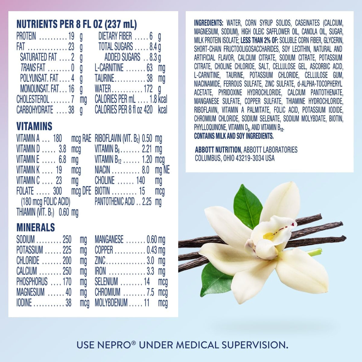 Nepro Renal Nutrition Shake for People on Dialysis, Vanilla, 16ct