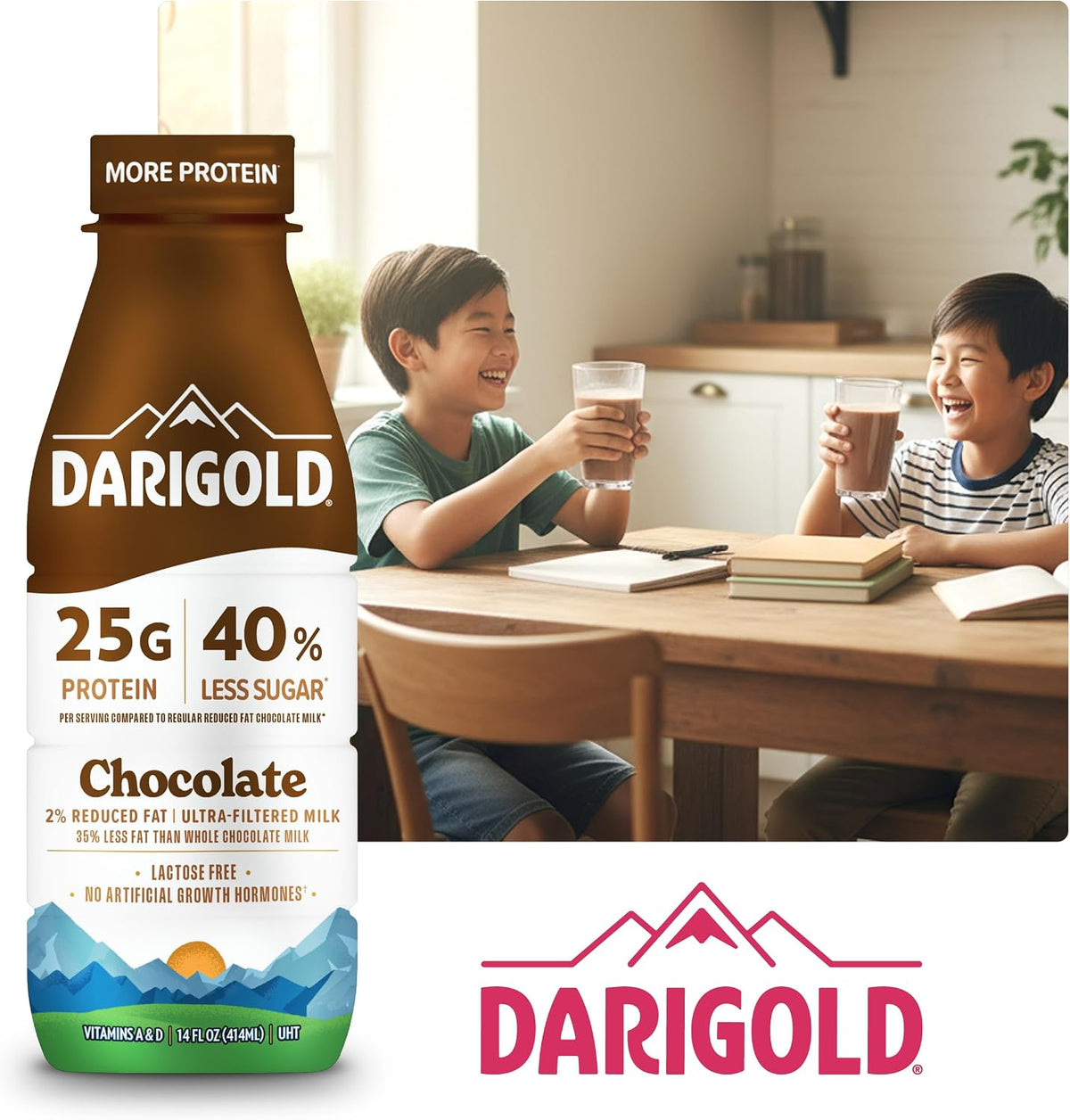 Darigold FIT High Protein Shelf Stable Chocolate Milk (14oz, 12ct)