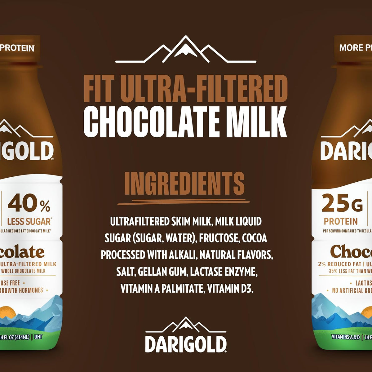 Darigold FIT High Protein Shelf Stable Chocolate Milk (14oz, 12ct)